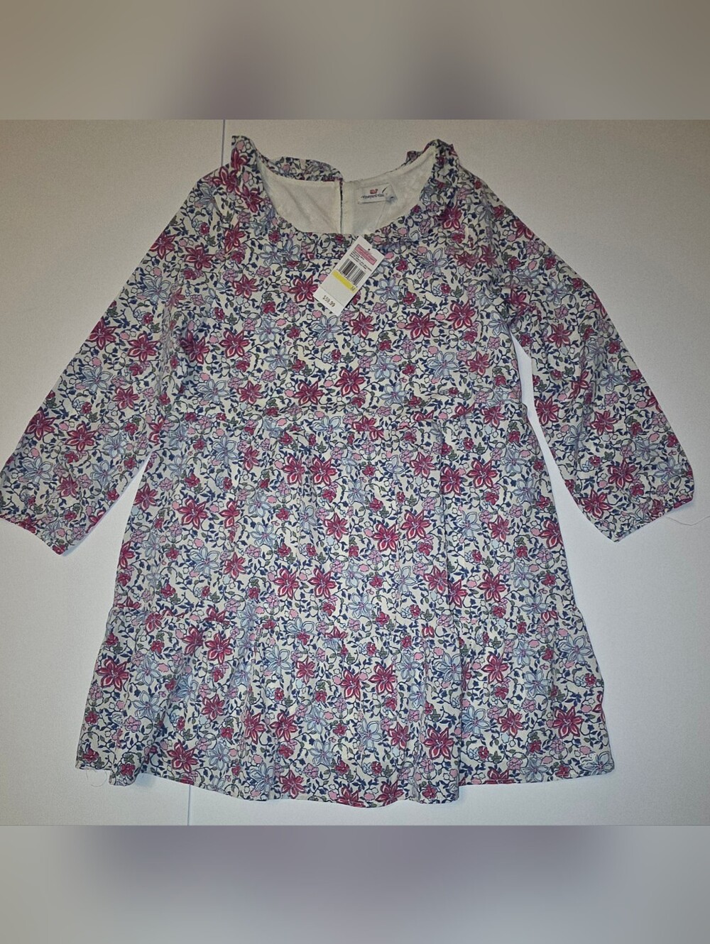 Vineyard Vines Kids' Floral Long-Sleeve Dress - Pink, Blue & White